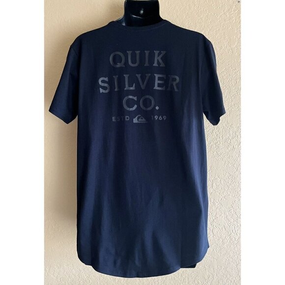Quiksilver Mens Black Cotton Crewneck Casual Quik And Co T-Shirt Size M - Picture 4 of 9